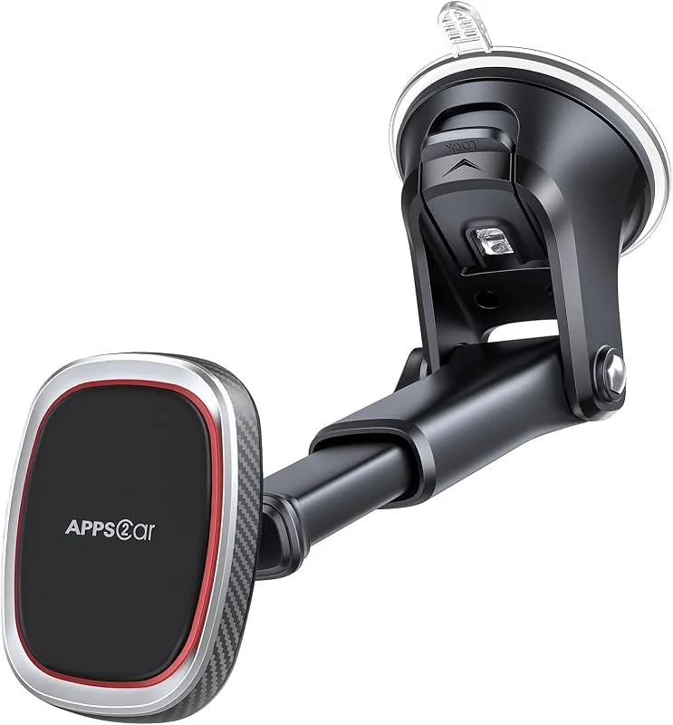 APPS2Car magnetisk telefonbilmontering – stark 6 magnethållare, flexibelt justerbart instrumentbrädefäste för iPhone och mer — Mobil och surfplatta