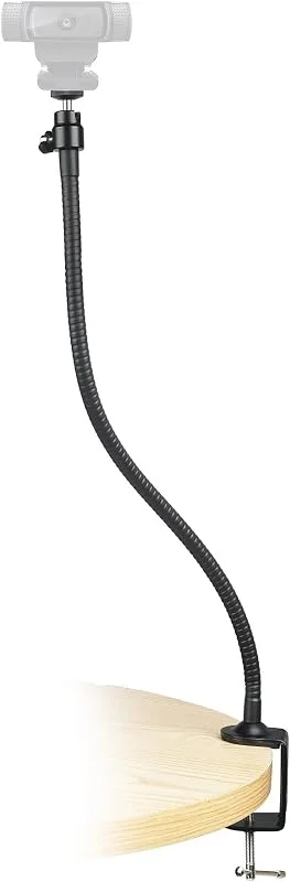 Webbkamerafäste, kameraklämma svanhals stativ för Logitech Webcam Brio 4K, C925e, C922x, C922, C930e, C930, C920, C615, Streamcam -64cm längd — Datortillbehör