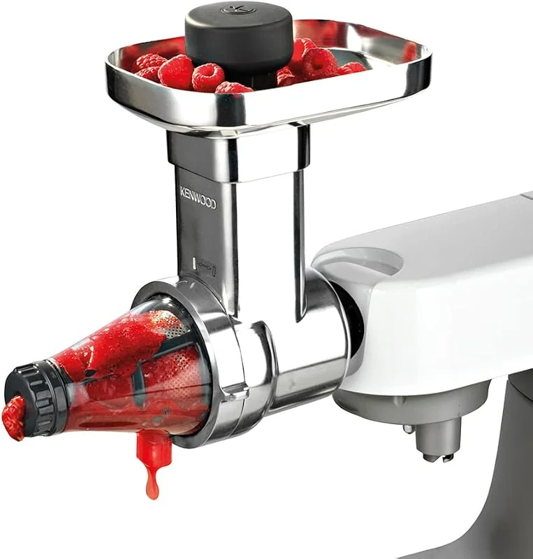 Kenwood Fruktpresstillbehör, Tillbehör för att Göra Hälsosamma Juicer och Puréer, Kompatibel med Kenwood Chef och Chef XL Matberedare, Rostfritt Stål och Plast, KAX644ME, Svart — Kök & Hushåll