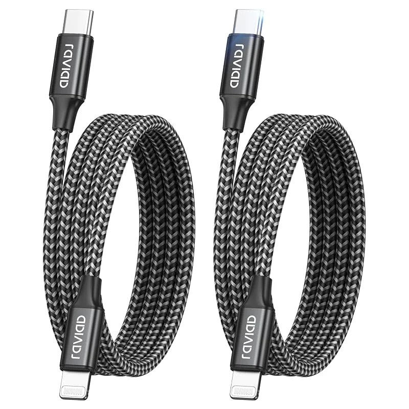RAVIAD USB C till iPhone-kabel 2Pack 3M MFi-certifierad iPhone-laddare — Mobil och surfplatta