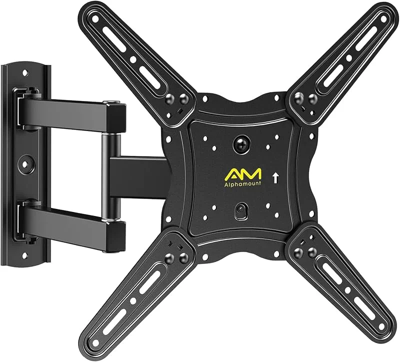Alphamount TV-väggfäste för de flesta 26-60 tums LED LCD platta och böjda TV-apparater upp till 35 kg, robust TV-väggmontering med lutande vridbar förlängning, max VESA 400 x 400 mm, APPIMF7-E — TV och streaming