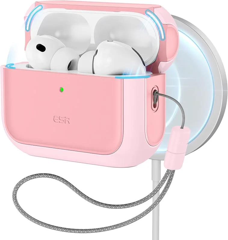 ESR fodral för AirPods Pro 3, MagSafe-kompatibel, fullt skydd, rosa — Mobil och surfplatta