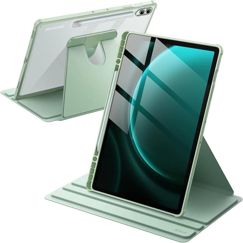 JETech Roterande Fodral för Samsung Galaxy Tab S10+, S9 FE+, S9+ 12, 4", Mint — Mobil och surfplatta