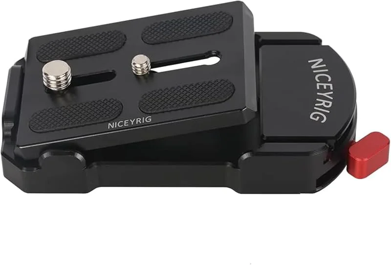 NICEYRIG Snabbfrigörande kamera basplatta tillämplig för DJI Ronin RS 2, RSC 2, SC, S och Zhiyun Weebill S, Weebill 2, Crane-serien gimbal stabilisator och stativ — Portabel digital och ljud