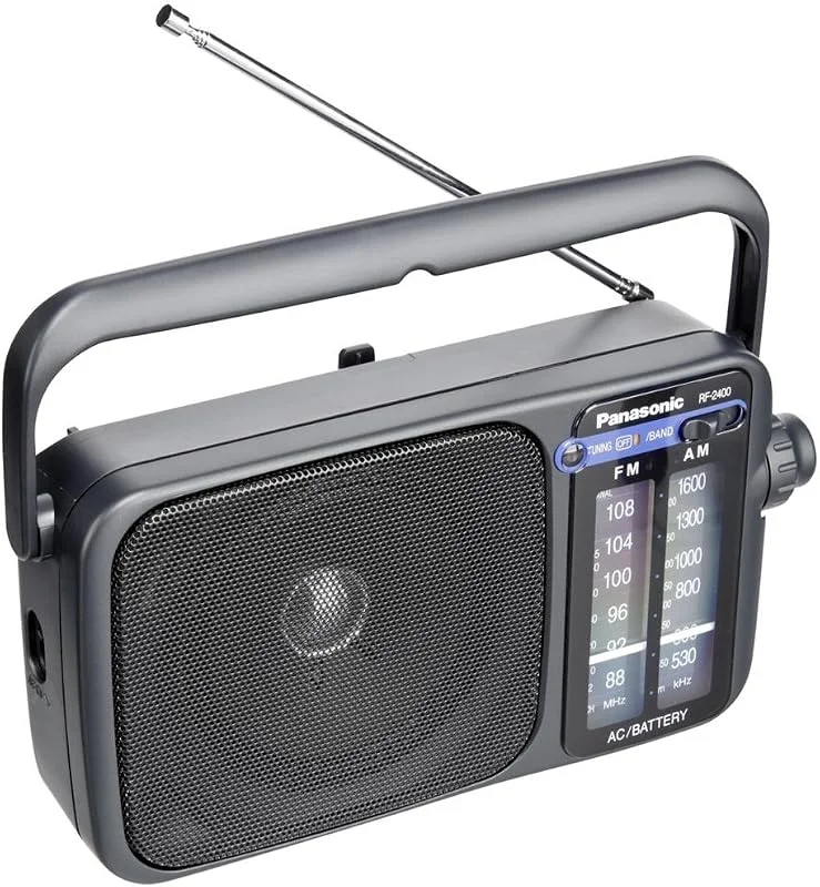 Panasonic RF2400 Portable 2 Band AM, FM Radio Black — Portabel digital och ljud