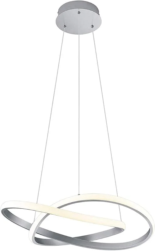 Reality Leuchten Course R32051107, metall nickel matt, akryl vit, inkl. 27 Wat LED, Switch Dimmer — Smart belysning