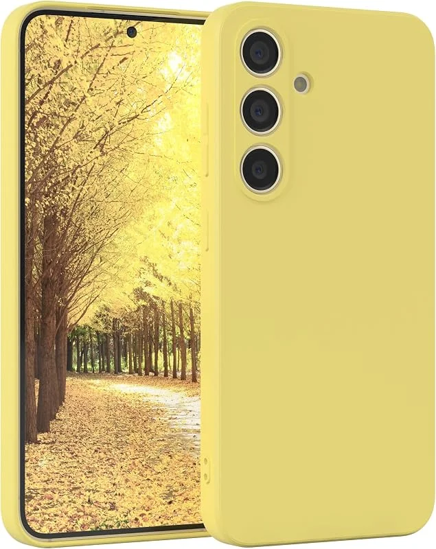 EAZY CASE Silikonfodral kompatibelt med Galaxy S24 i Gul — Mobil och surfplatta