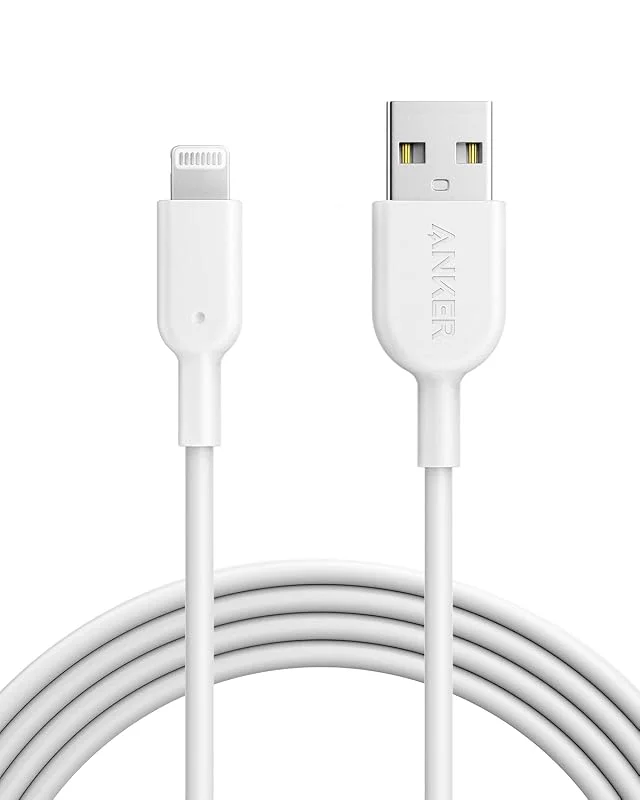 Anker iPhone laddningskabel, PowerLine II Lightning-kabel (1, 8 m, 6 fot), förmodligen världens mest hållbara kabel, MFi-certifierad för iPhone 6, 6 Plus, 7, 7 Plus, 8, 8 Plus, X, XR, XS, XS Max — Mobil och surfplatta