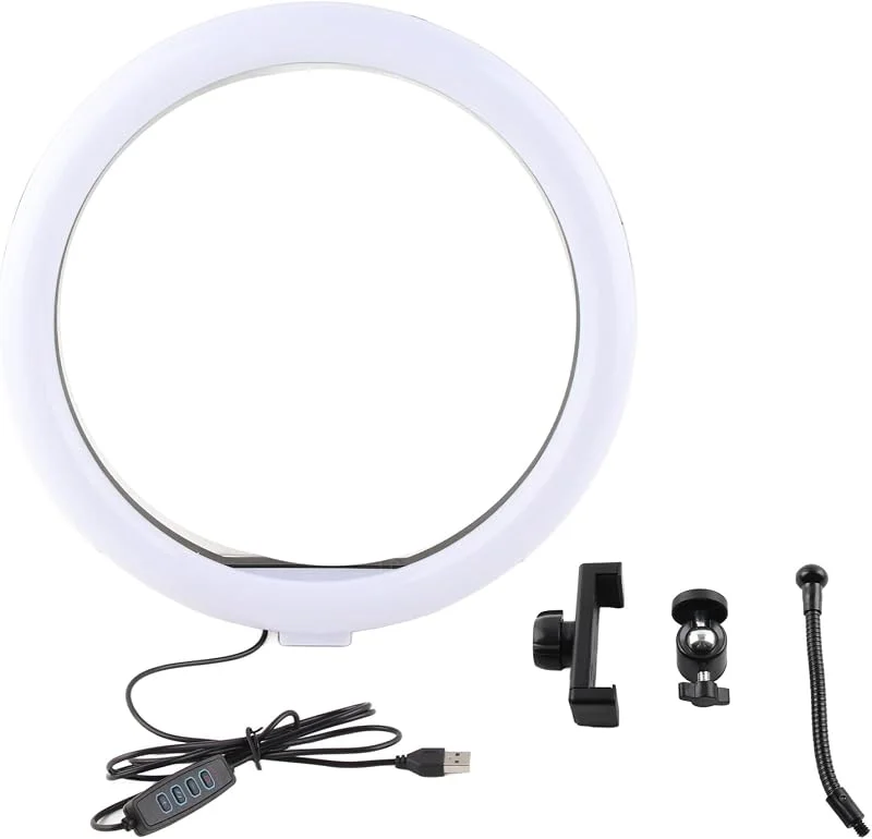 Fyearfly 33 tum ringlampa för skönhet, bärbar dator selfie-ring ljus telefonhållare, skrivbord LED-telefonringlampa, för streaming, smink, selfie, fotografi — Mobil och surfplatta