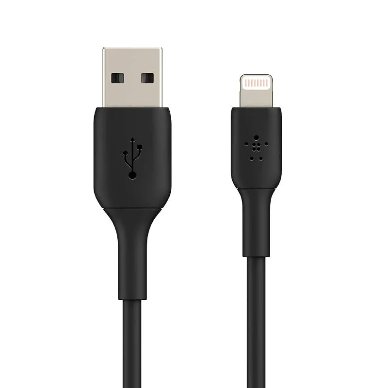 Belkin Lightning-kabel (Boost Charge Lightning till USB-kabel för iPhone, iPad, AirPods) MFi-certifierad iPhone-laddningskabel (svart, 1 m) – 2-pack — Mobil och surfplatta