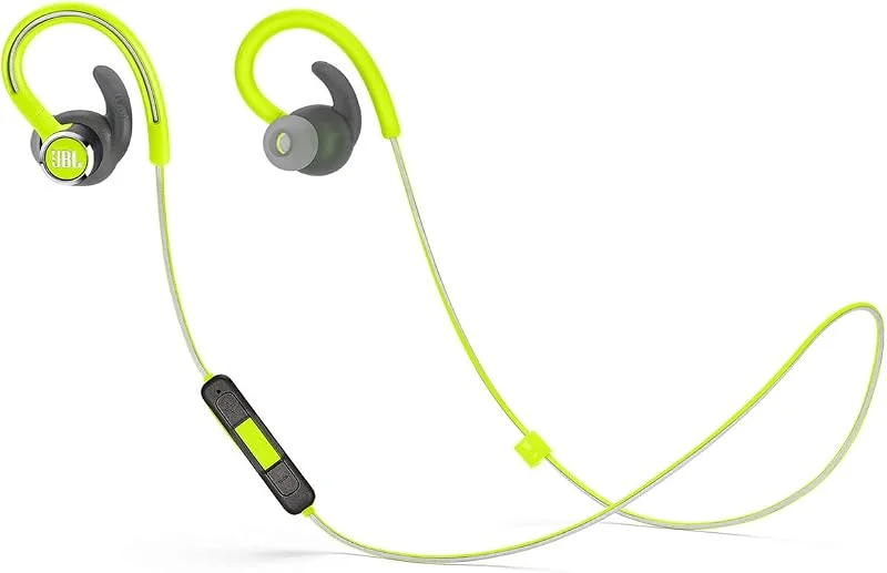 JBL Reflect Contour 2.0, Secure Fit, In-Ear trådlösa sporthörlurar med 3-knapps mikrofon, fjärrkontroll - grön — Hörlurar och ljud