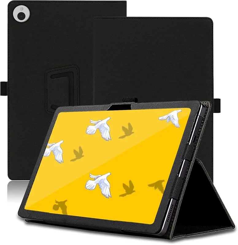Fodral för Wacom MovinkPad 11 11, 45 tum, Wacom MovinkPad 11 tablettfodral, klappfodral med pennhållare och handledsrem, omfattande skydd. (Svart) — Mobil och surfplatta