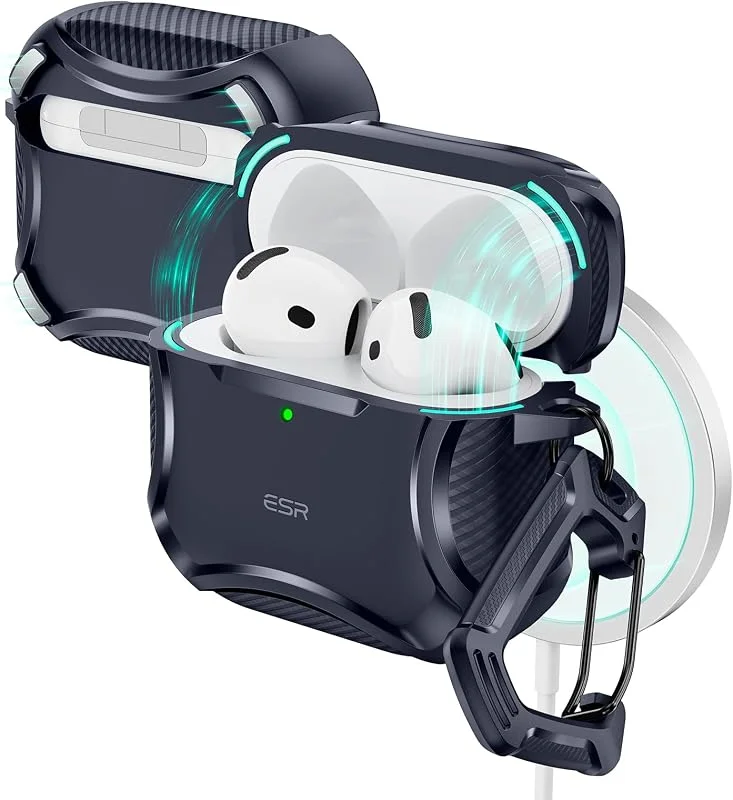 ESR för AirPods 5, 4-fodral, kompatibel med MagSafe, magnetiskt lock, blå — Mobil och surfplatta