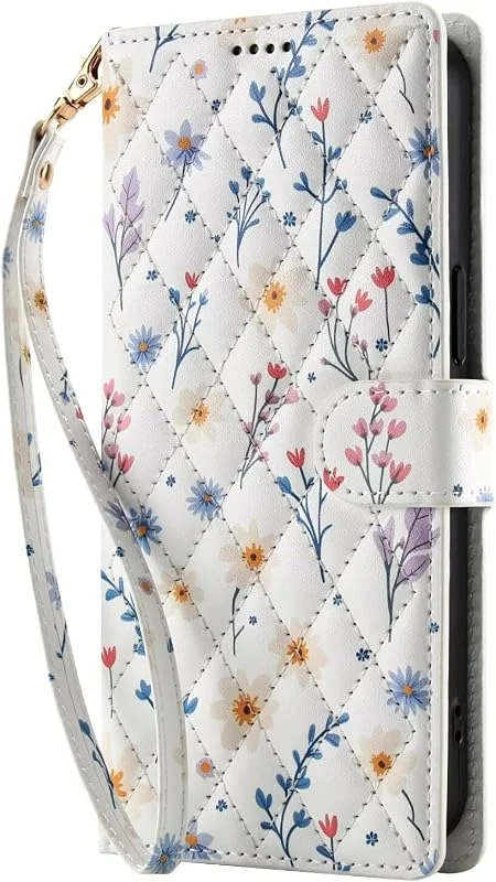 för Samsung Galaxy Note 10 Plus fodral blomma, telefonskal Samsung Note 10 Plus för flickor kvinnor med korthållare magnetiskt ställ skydd stöttåligt PU-läder flip folio plånbok fodral, röd — Mobil och surfplatta