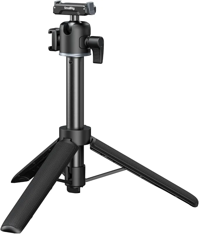 SMALLRIG Selfie-stativ för actionkamera, 2-i-1 teleskopisk design, lämplig för DJI Action 5 Pro, 4, 3 snabbkoppling, 360° kulbord, kan fotografera horisontellt och vertikalt, 20-55 cm bärbar - 5435 — Mobil och surfplatta