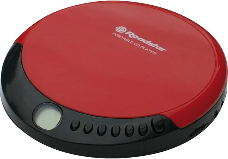 Roadstar PCD-435CD bärbar CD-spelare inklusive röda hörlurar — Portabel digital och ljud