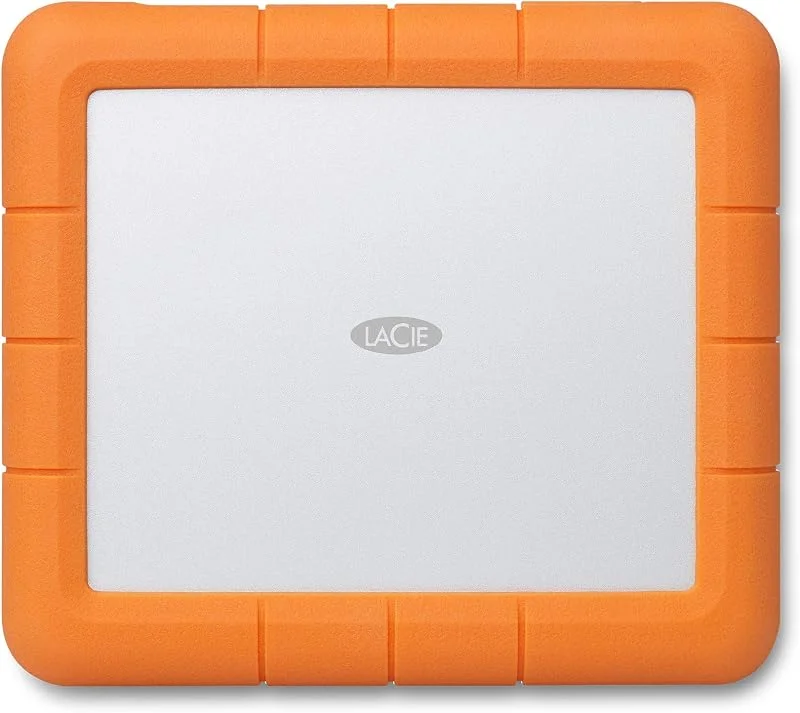 LaCie Rugged RAID Shuttle, 8 TB, Bärbar Extern Hårsddisk, USB-C, skyddad mot fall, stötar, damm och regn, Mac och PC, 1 månad Adobe CC, 3 års Rescue Services (STHT8000800) — Hårvård