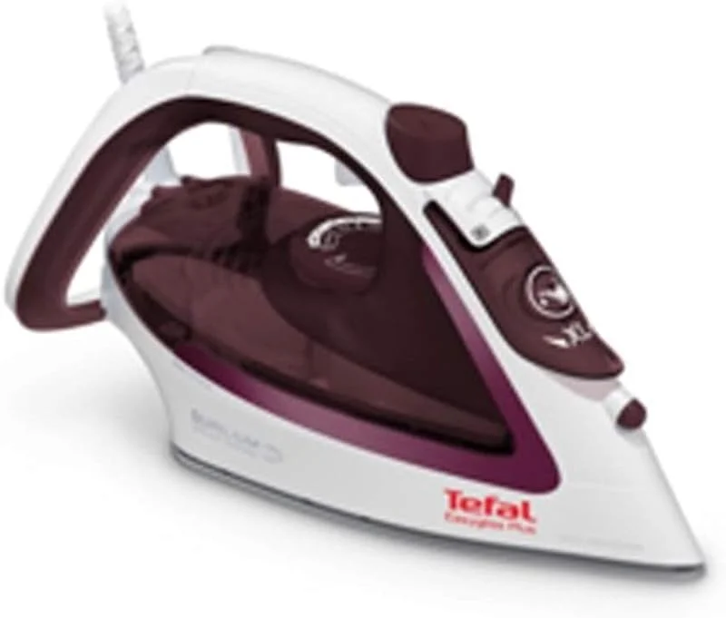 Tefal FV5716 Easygliss Plus Ångstrykjärn, 190 g, min. Ångpuff, vertikal ånga, XL vattenpåfyllningsöppning, stabil hylla, Durilium AirGlide stryksula, vit, bordeauxröd — Hushållselektronik