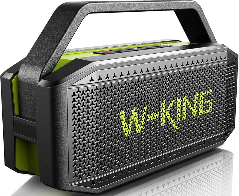 W-KING Kraftfull bluetooth-högtalare, 60 W vattentät bärbar trådlös Bluetooth-högtalare utomhus boombox med djup bas, Powerbank-funktion, 40 timmars batteritid, AUX, TF-kort, EQ — Hörlurar och ljud