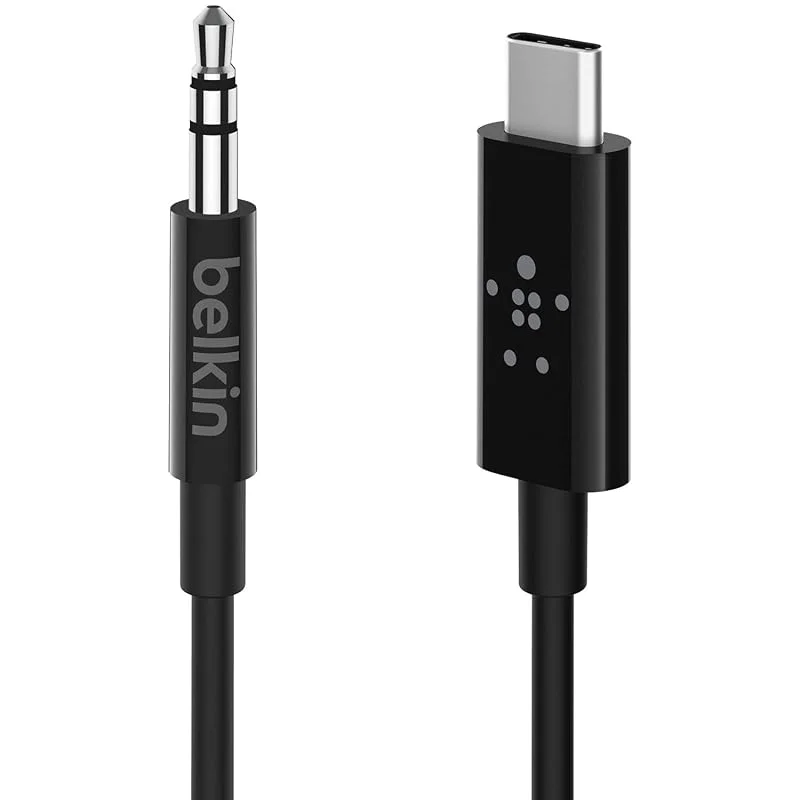 Belkin Rockstar 3, 5 mm ljudkabel med USB-C-kontakt - 3, 5 mm USB-C till ljudkabel (AUX), 90 cm — Hörlurar och ljud