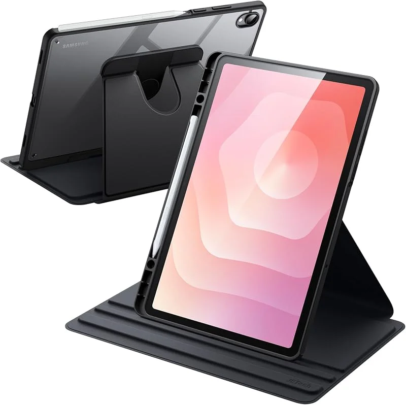 JETech Roterande Fodral för Samsung Galaxy Tab S10+, S9 FE+, S9+ 12, 4", Svart — Mobil och surfplatta
