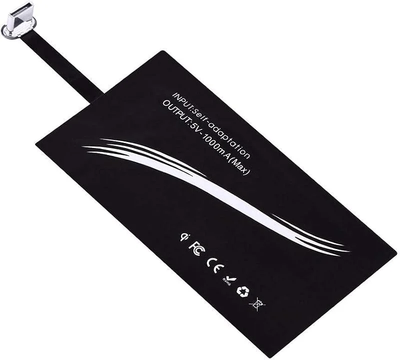 Typ C USB C Qi trådlös laddning mottagare, trådlös laddare mottagare för smartphone med typ C gränssnitt, såsom Android till för E5, Z5, för J3, J5, för — Mobil och surfplatta