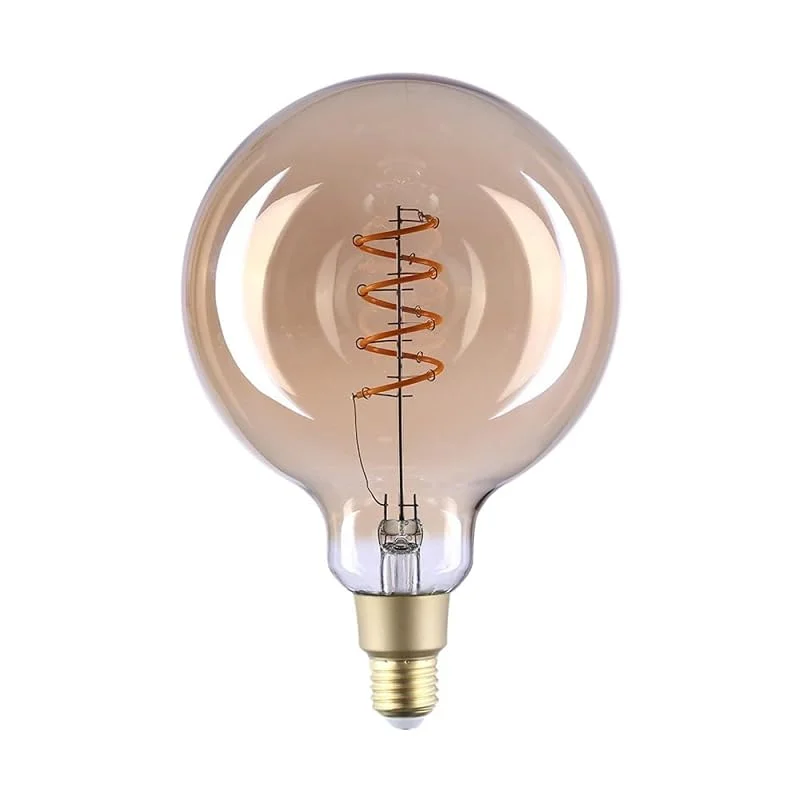 Shelly Vintage G125 - Wi-Fi ansluten glödlampa 4W - 230 V, 2700 K, E27, 260 Lm, Röststyrning, Energibesparing — Smarta hem