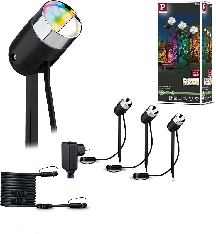 Paulmann Plug & Shine LED-trädgårdsspot Pike-set — Smarta hem