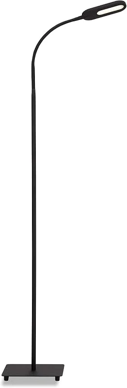 Briloner Leuchten LED-golvlampa, dimbar golvlampa, färgtemperaturkontroll, 8 watt, 600 lumen, svart, 8 W — Smart belysning