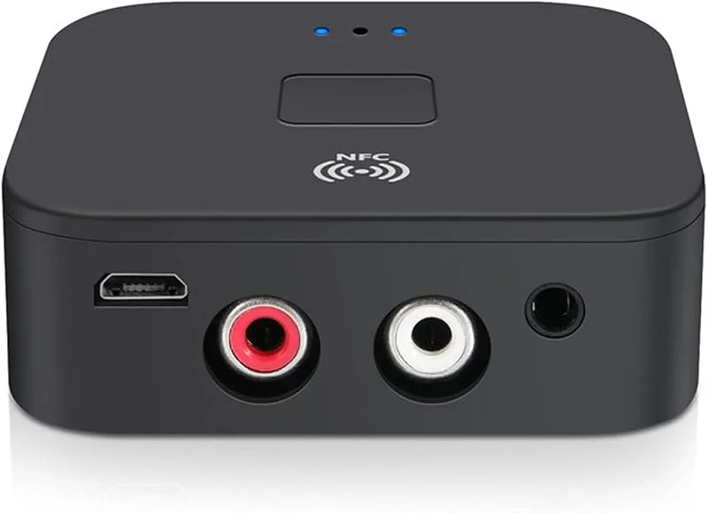Bluetooth 5.0-mottagare, trådlös ljudadapter med 3, 5 mm-ingång, NFC HiFi Bluetooth-mottagare, Bluetooth-ljudmottagare för högtalare stereosystem — Portabel digital och ljud