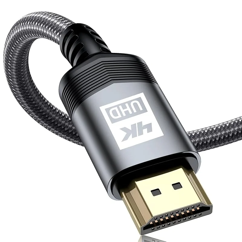 4K HDMI Kabel 10m, HDMI 2.0-kabel med höghastighets 4K@60Hz 18Gbps flätad nylonkabel, guldpläterade kontakter med Ethernet ljudreturkanal, kompatibel med video UHD 2160p, HD 1082p, Xbox — TV och streaming