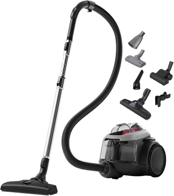 Electrolux Animal 600 Påslös Dammsugare Modell EL61A4UG, Parkettmunstycke, 3-i-1 Kombimunstycke, Tillbehör för djurhår, katthår och hundhår, 700W, 1, 6L, Grå — Hushållselektronik