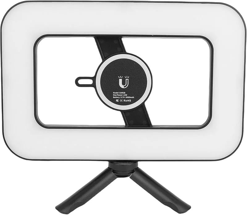 Goshyda Smartphone Video Rig, Magnetic Handheld LED Ring Light Selfie Light Phone Video Stabilizer, 2500k Till 6500k, för Filmskapande Makeup Vlogging — Mobil och surfplatta