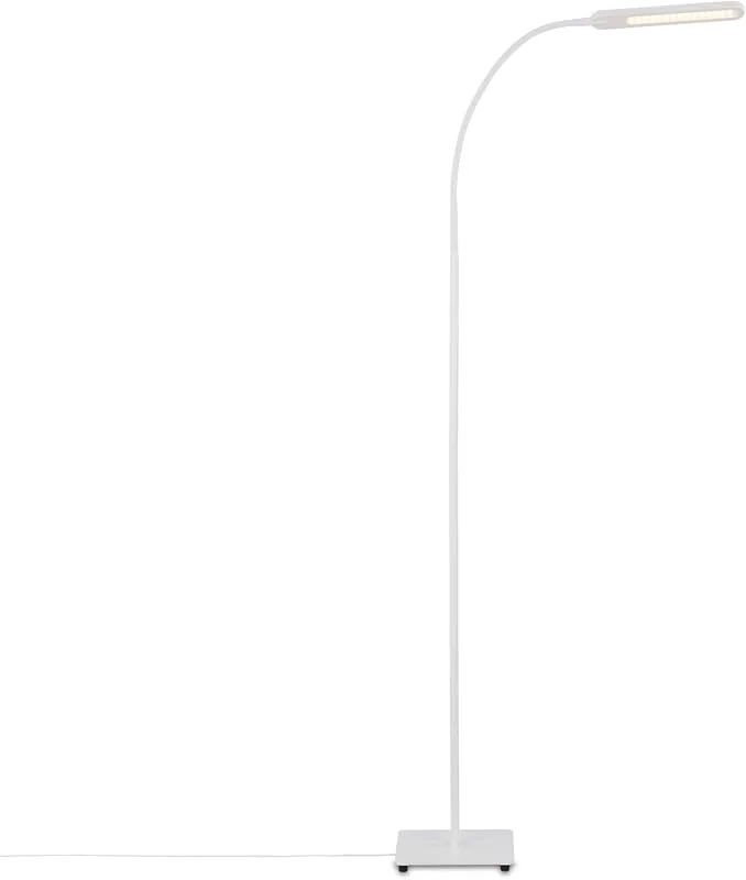 BRILONER – LED-golvlampa med touch, dimbar i steg, justerbar i varm vit och kallvit, lä, vardagsrum, taklampa, golvlampa, 20, 8 x 20, 8 x 183 cm, vit — Smart belysning
