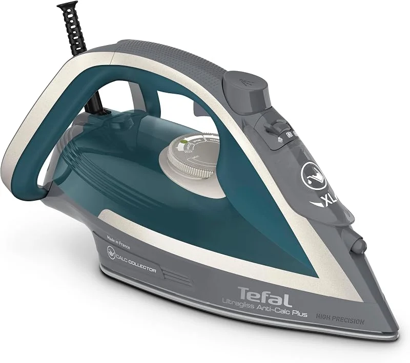 Tefal FV6842 ultragliss antikalk plus ångstrykjärn, 2800, turkos, grå — Hushållselektronik