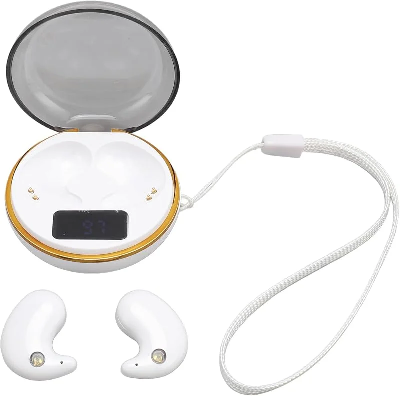 True Wireless Earbuds, Sleep Earbuds Bluetooth 5.3 for Sleeping, Smallest Small Headphones Hidden Headphones Small Ears Sleep Buds with Charging Case for Commuting (WHITE) — Hörlurar och ljud