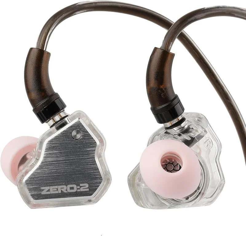 Linsoul 7Hz x Crinacle Zero:2 in Ear Monitor, uppdaterad 10 mm dynamisk drivrutin IEM, trådbundna öronsnäckor, gaming-öronsnäckor (Med Mikrofon, Silver) — Hörlurar och ljud