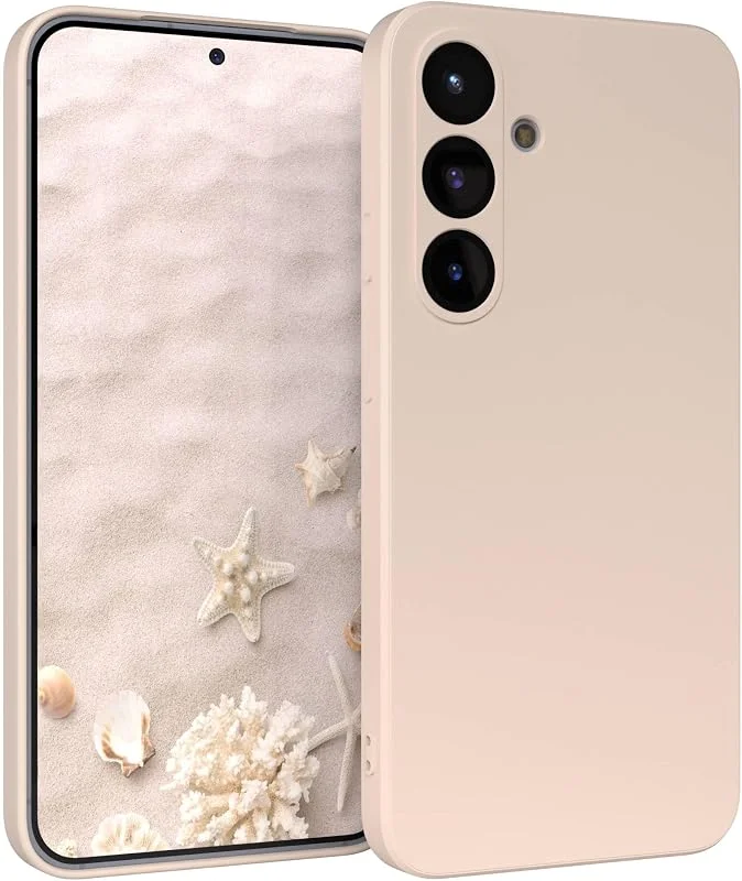 EAZY CASE Silikonfodral kompatibelt med Galaxy S25 i Taupe — Mobil och surfplatta