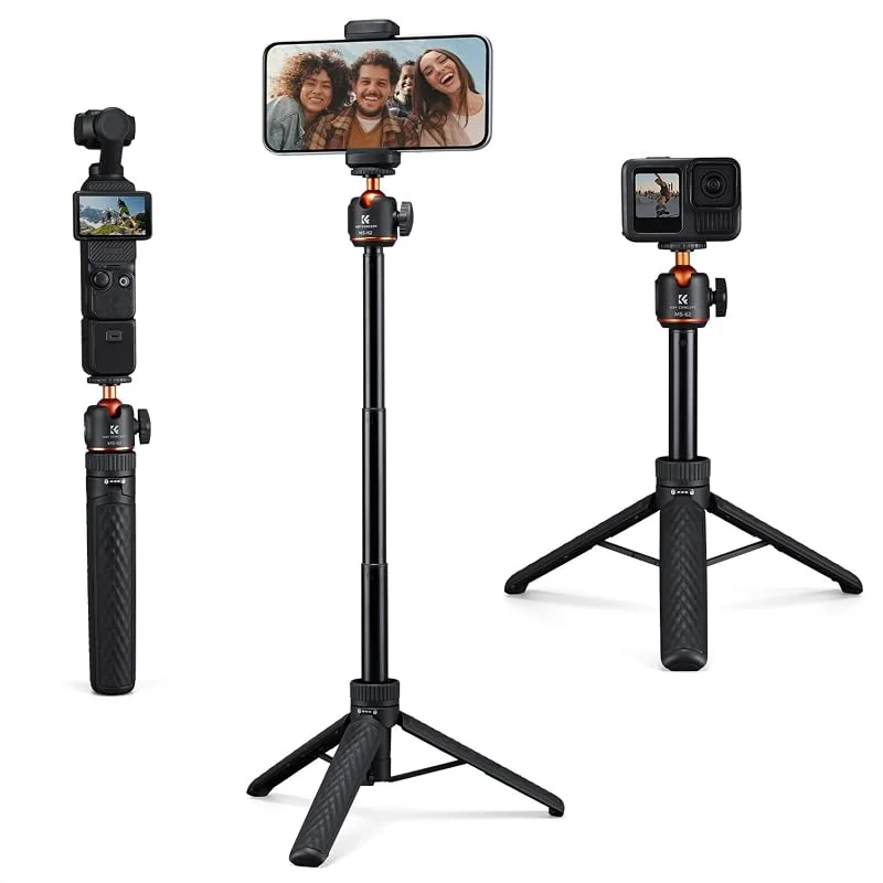 K&F Concept 65 cm selfiepinne med 360° huvud — Mobil och surfplatta