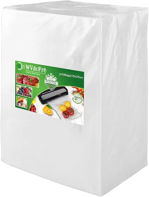 15x25cm(200påsar) vakuumpåsar i rullar, utformade för sous vide-matlagning och matförvaring, BPA-fria — Kök & Hushåll