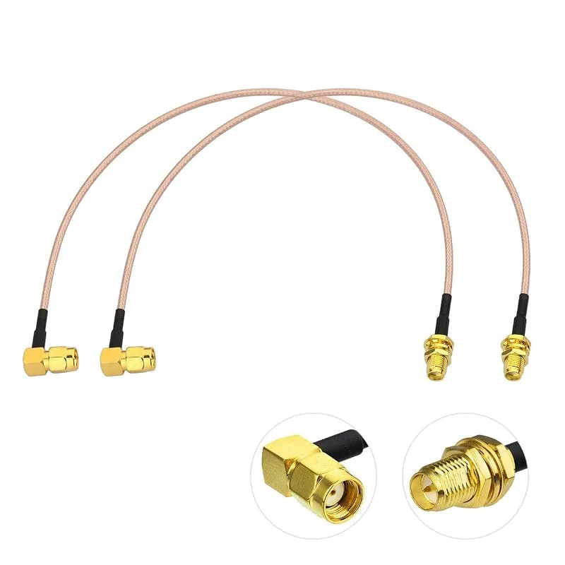 Bingfu WiFi antennkabel RP-SMA hane RA till hona skott RG316 30 cm — TV och streaming