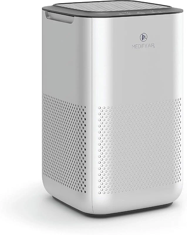 Medify Air MA-15 Air Purifier med H13 HEPA-filter - hög klass av HEPA, '3 i 1', 99, 9% borttagning i modern design – Silver- . — Hushållselektronik