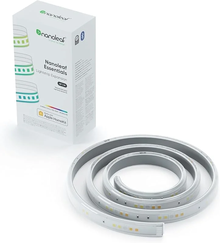 Nanoleaf Essentials Lightstrip Expansion, 1M Additional RGBW LED Strip Light - Smart Thread & Bluetooth Colour Changing Strip, Works with Google Assistant Apple Homekit, Room Decor & Gaming — Smarta hem