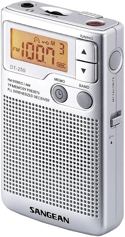 SANGEAN DT-250 SG0033 Radioapparat, Silver — Portabel digital och ljud