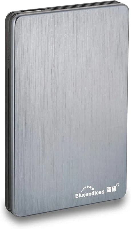 Ultra tunn 2, 5 tums bärbar extern hårddisk USB3. 0, Plug-and-Play, kompatibel med PC, Mac, bärbar dator, (Grå, 320, GB) — Hårvård