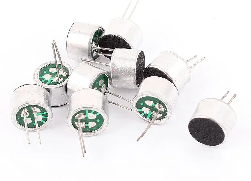sourcing mapp 10 st 9 mm x 7 mm genom hål MIC elektrisk mikrofon kondensator pickup — Portabel digital och ljud